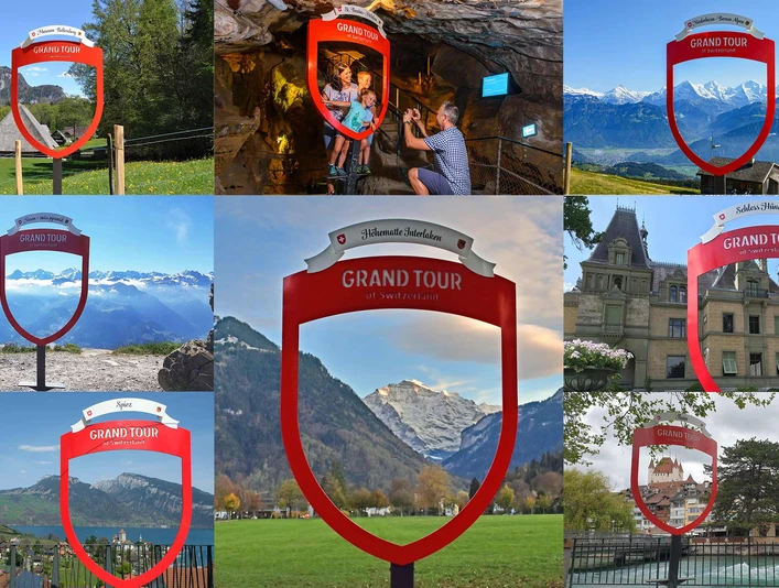 Spots photo du Grand Tour dans la région de vacances d'Interlaken