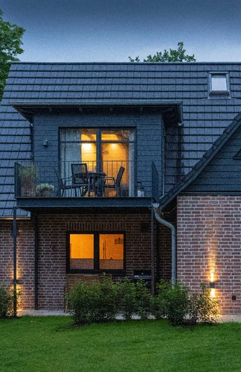 De achterkant van het Eichenallee appartement