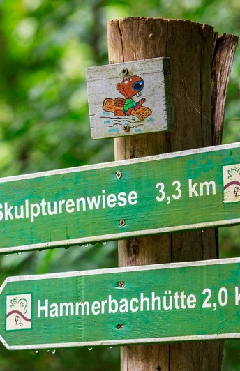Wegweiser zur Heide-Biber-Tour