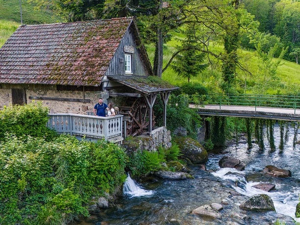 Blick auf die Rainbauernmühle an der Acher