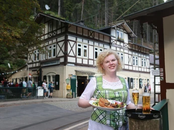 Das Gasthaus im wildromantischen Kirnitzschtal