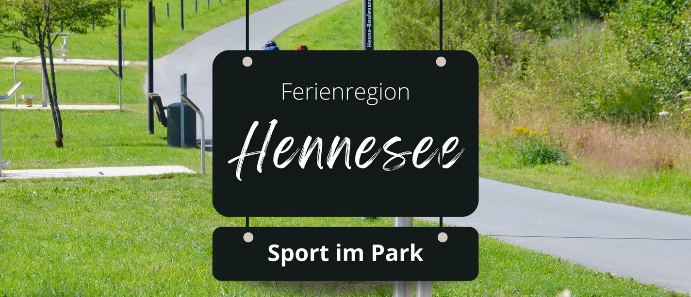 Veranstaltung Sport im Park Sport- und Freizeitpark am Hennesee mit grünen Wiesen und Spazierwegen.
