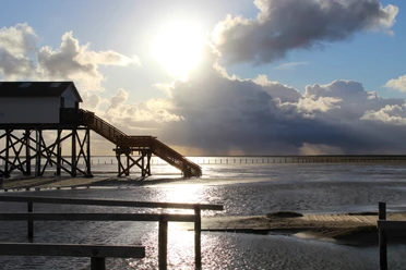 Pfahlbauten in St. Peter-Ording