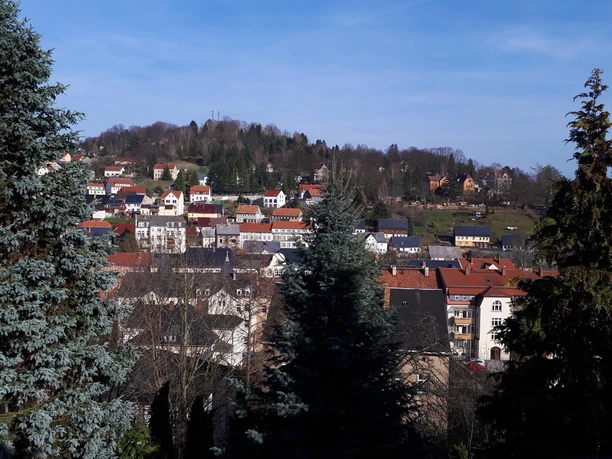 Weitblick von der Terrasse über Sebnitz