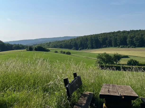 RI15 Schullandheim Route Sitzgelegenheit mit Panorama