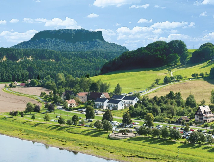 Idyllische Lage an der Elbe