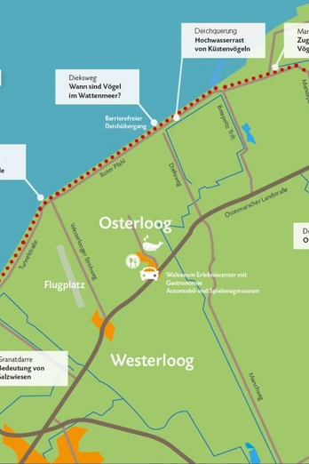 Streckenverlauf Vogelpfad Ostermarsch