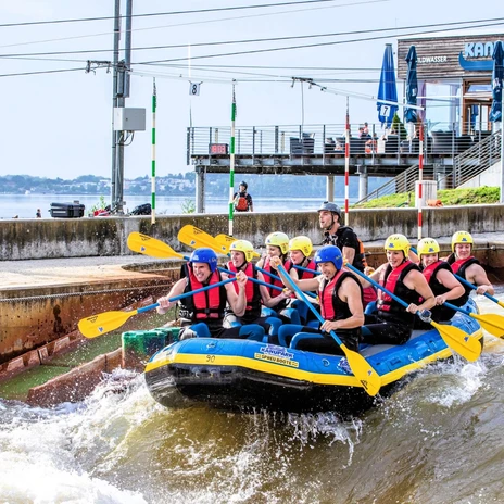 Wildwasser-Rafting im Kanupark Markkleeberg - Wassersport in Leipzig und Region
