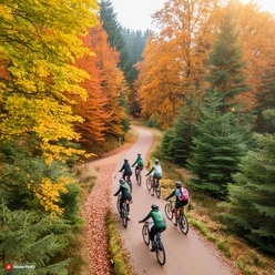 Fahrradtour im Herbst Kölker Ki generiert