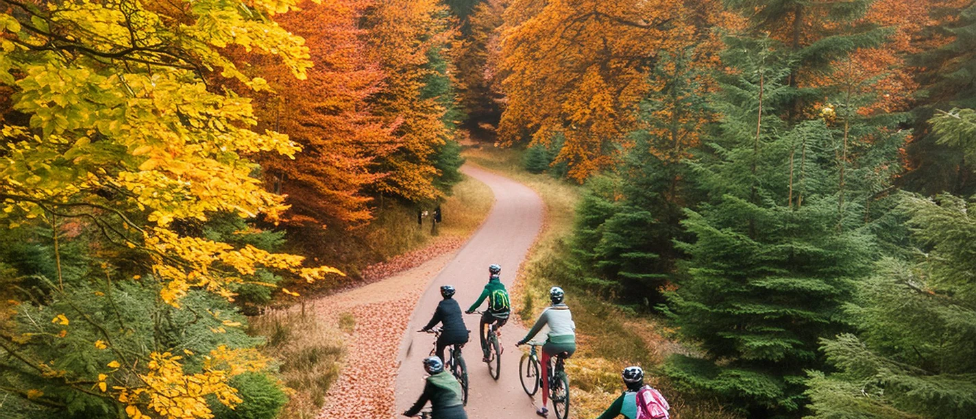 Fahrradtour im Herbst Kölker Ki generiert