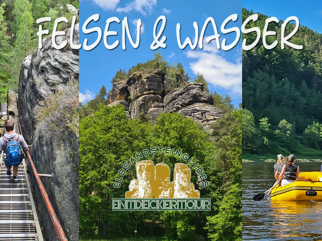 Felsen+Wasser-ErlebnisWanderung Hike through impressive rock formations and along a river in the middle of green forests.