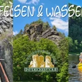 Felsen+Wasser-ErlebnisWanderung Wanderung durch beeindruckende Felsformationen und entlang eines Flusses inmitten grüner Wälder.