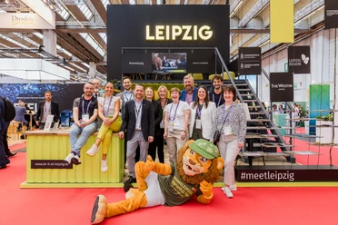 Leipzig exhibition stand at IMEX Frankfurt 2024 | Leipzig Convention Bureau Representative from Leipzig at the Leipzig exhibition stand at IMEX Frankfurt 2024 - presented by Leipzig Convention Bureau