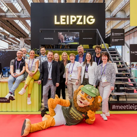 Leipzig exhibition stand at IMEX Frankfurt 2024 | Leipzig Convention Bureau Representative from Leipzig at the Leipzig exhibition stand at IMEX Frankfurt 2024 - presented by Leipzig Convention Bureau