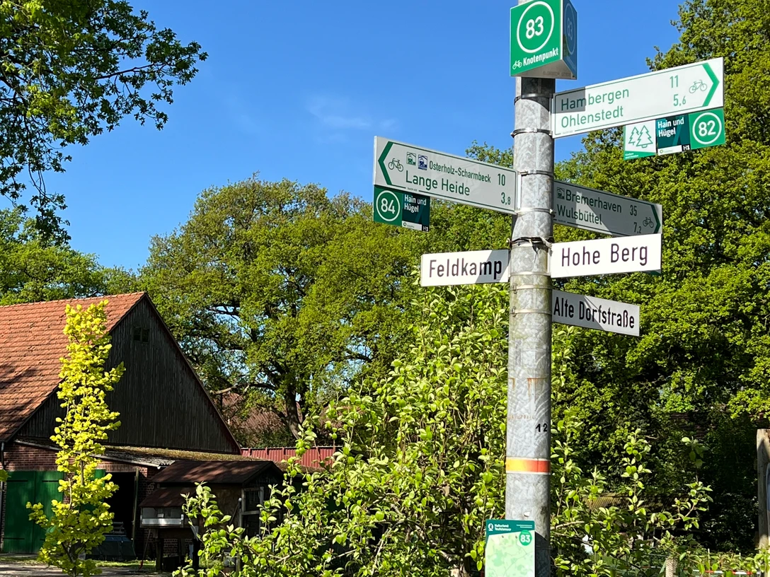 Beschilderung im Zentrum von Garlstedt