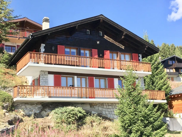 Blick auf das Chalet im Sommer