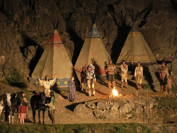 Karl-May Festspiele am Abend