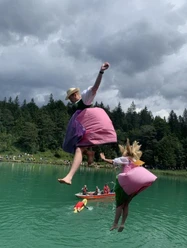 Dirndlspringen am Lautersee zum 70jähr. Jubiläum der Wasserwacht