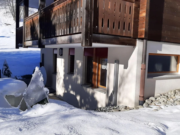 Sitzplatz im Winter