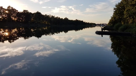 Anleger Stichkanal bei Wedlenstedt am Abend