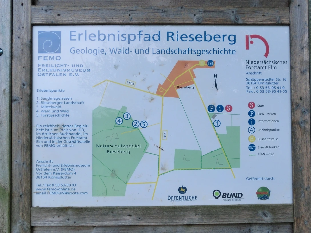Info-Tafel Erlebnispfad Rieseberg