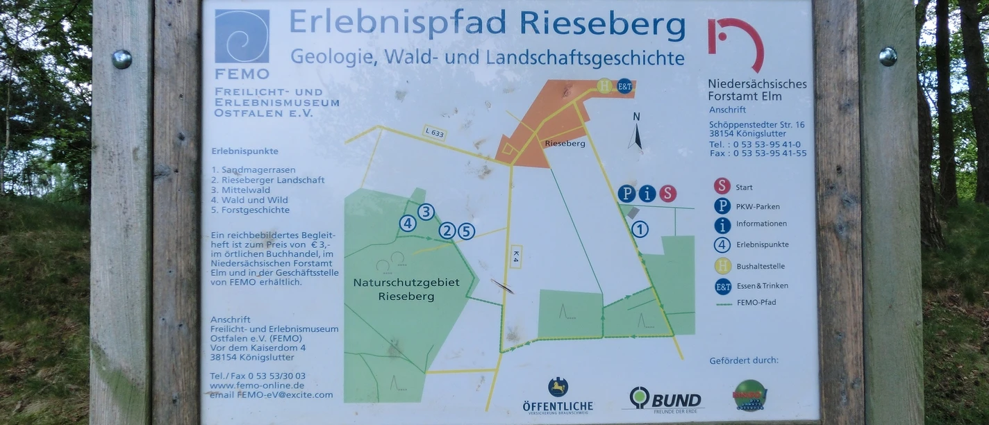 Info-Tafel Erlebnispfad Rieseberg
