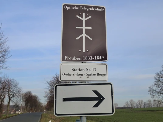 Verkehrsschild Telegraphenstation Nr. 17