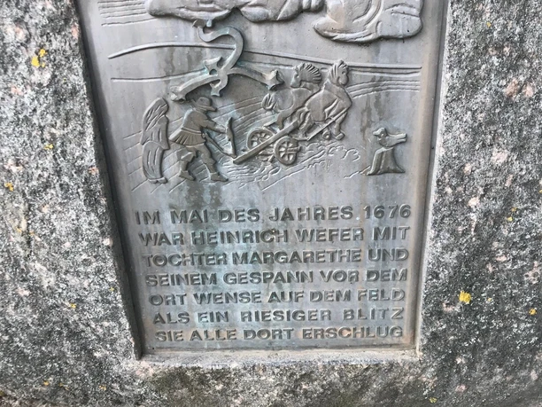 Gedenkstein Blitzschlag