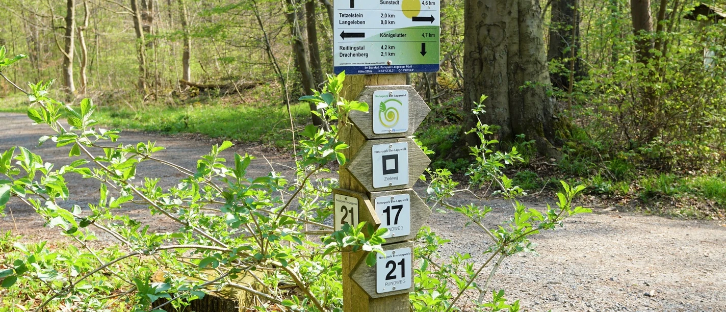 Ausschilderung auf dem Langeleber Rundweg
