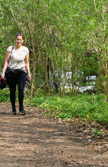 Auf dem Weg in den Erlebnissteinbruch Hainholz