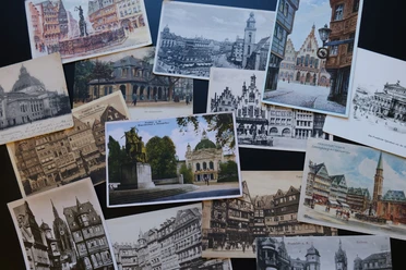 Historic postcards showing views of Frankfurt am Main