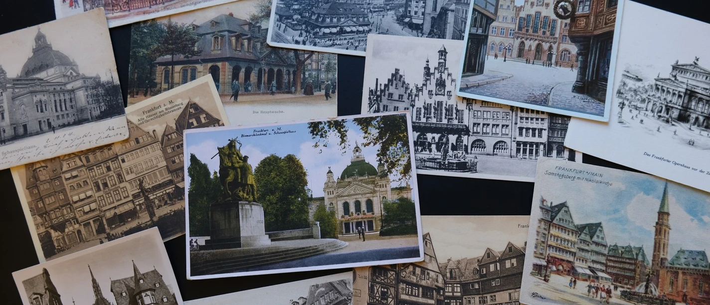 Historische Postkarten mit Ansichten von Frankfurt am Main