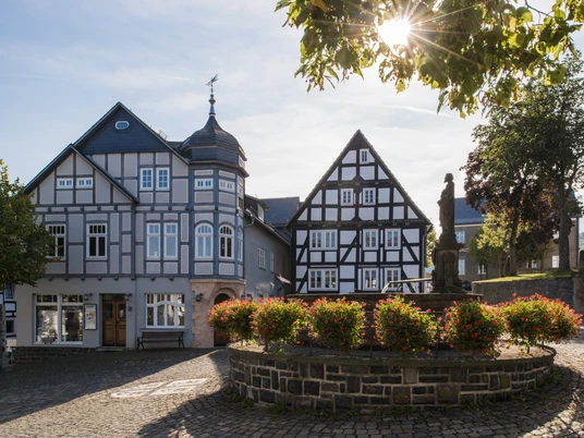 ferienweltwinterberg_2017_hallenberg-ortsmitte-brunnen-kump-fachwerk-altstadt_herbst-20