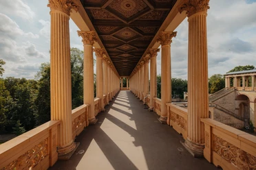 Kolonnadengang im Belvedere Pfingstberg Kolonnadengang im Belvedere Pfingstberg