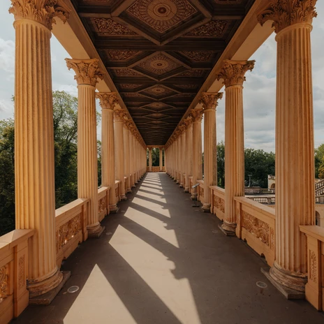 Kolonnadengang im Belvedere Pfingstberg