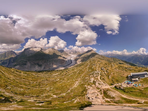 360° Ansicht View Point Moosfluh