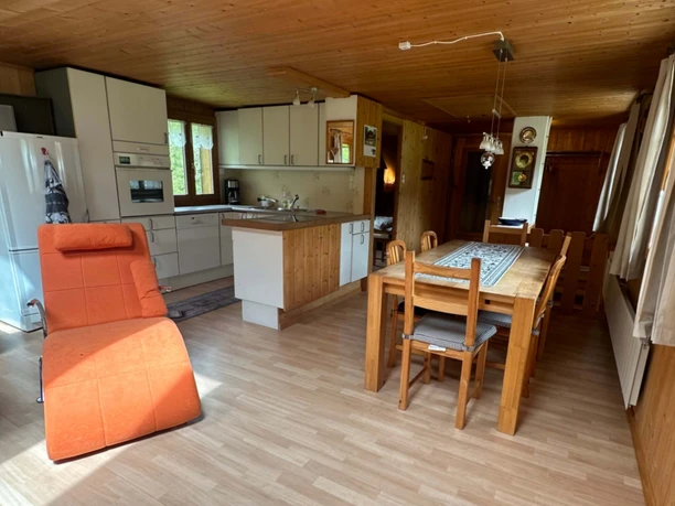 Dining area and kitchen