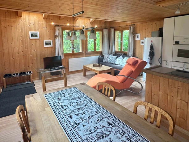 Dining table and living area