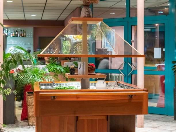 Salad counter in the restaurant