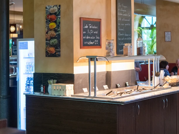 Buffet counter in the Wok In restaurant