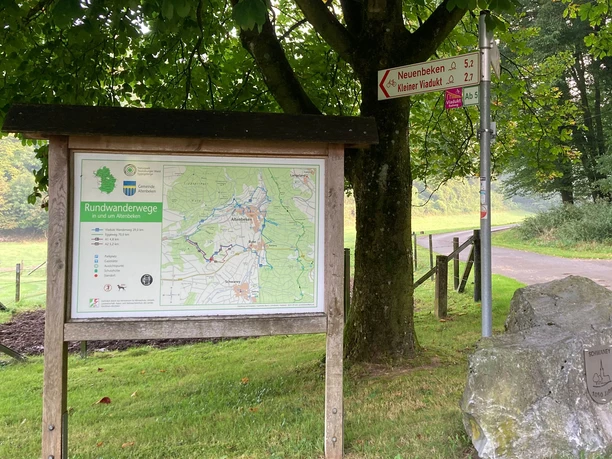 Wandertafel im Dunetal | Altenbeken-Schwaney