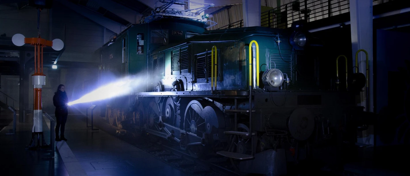 Night at the Swiss Museum of Transport