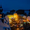 Weihnachtsmarkt Schloss und Rittergut Prießnitz Luftaufnahme Weihnachtsmarkt Schloss und Rittergut Prießnitz.