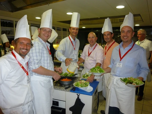 Team cooking in Lucerne