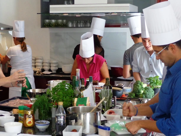 Team cooking in Lucerne