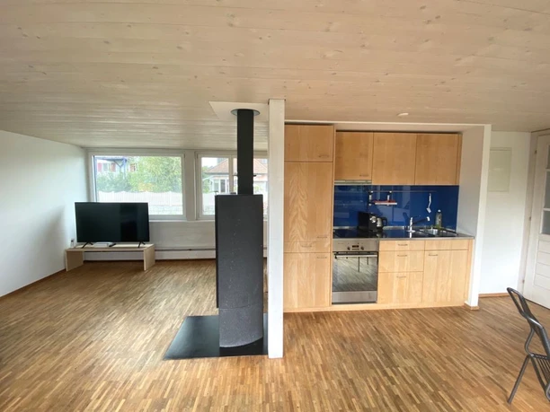 Urswil_Ferienwohnung_Wohnbereich mit Küche Urswil_Ferienwohnung_Wohnbereich mit Küche