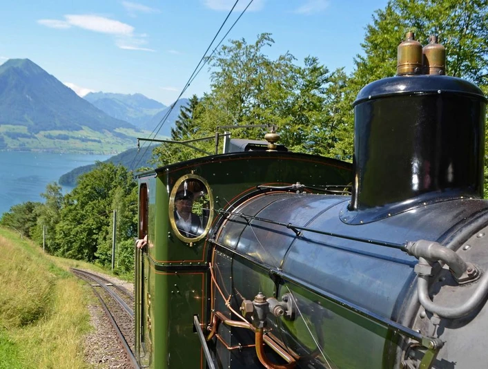 Dampffahrt auf der Rigi