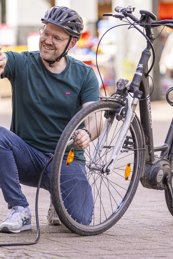 Öffentliche Fahrradpumpe in Celle