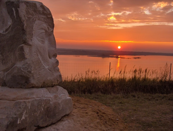 Sonnenuntergang am Markkleeberger See