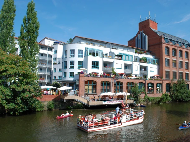Plagwitz - Boote auf der Weißen Elster